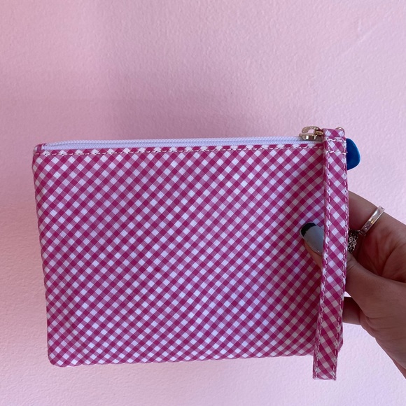 Pink and White Gingham Wristlet - Picture 4 of 7